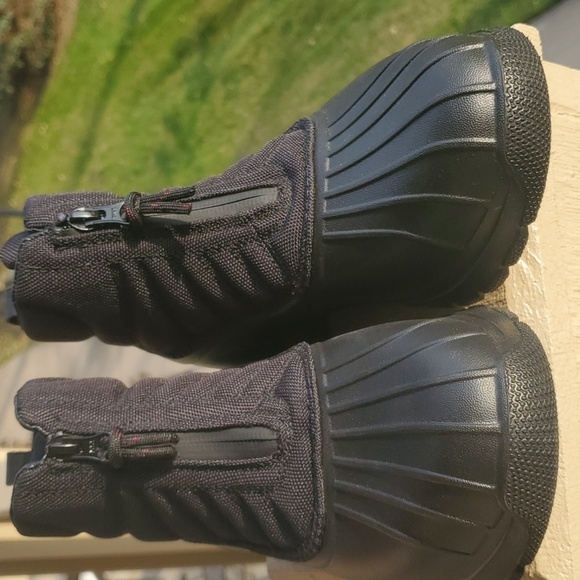 Sperry boots women's size 7 black duck flat zip zippered water resistant - Picture 6 of 12